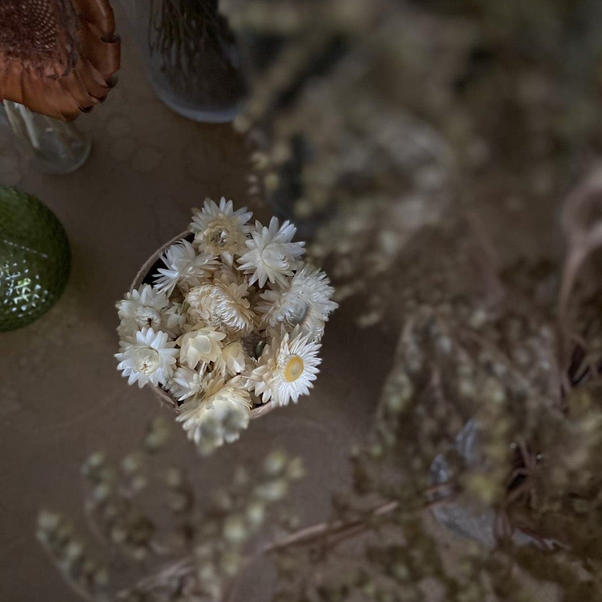 Nahaufnahme Blumenstrauß mit Gänseblümchen – Fotoworkshop mit Fokus auf Bildgestaltung und Lichtführung.