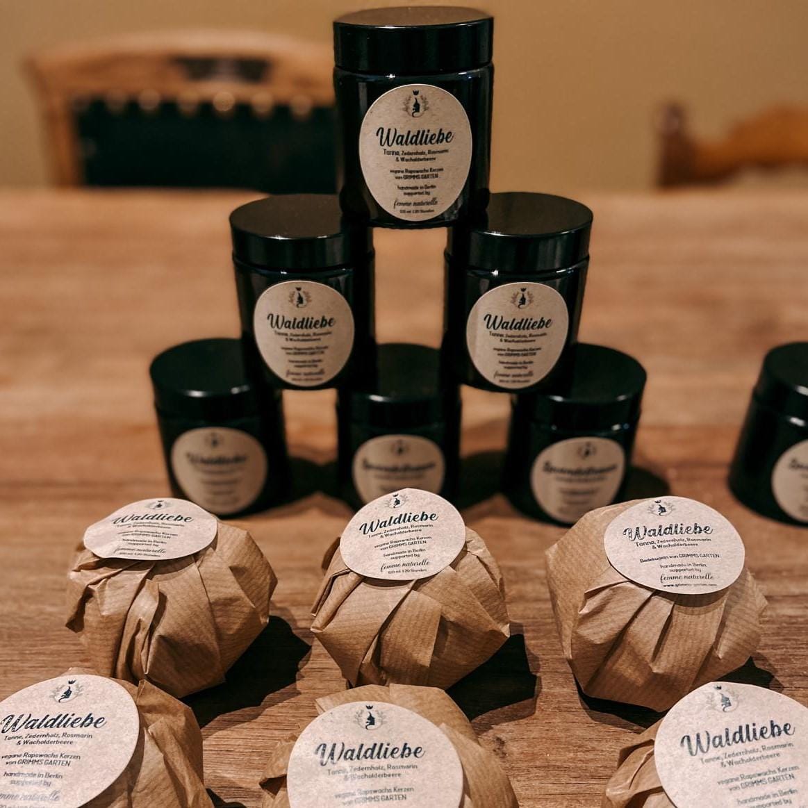 Wohlfühl Set - WALDLIEBE - vegane BADEKUGEL & DUFTKERZE