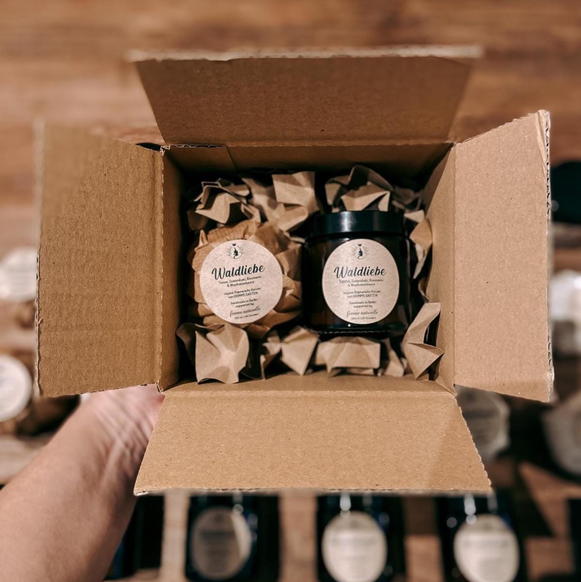 Wohlfühl Set - WALDLIEBE - vegane BADEKUGEL & DUFTKERZE