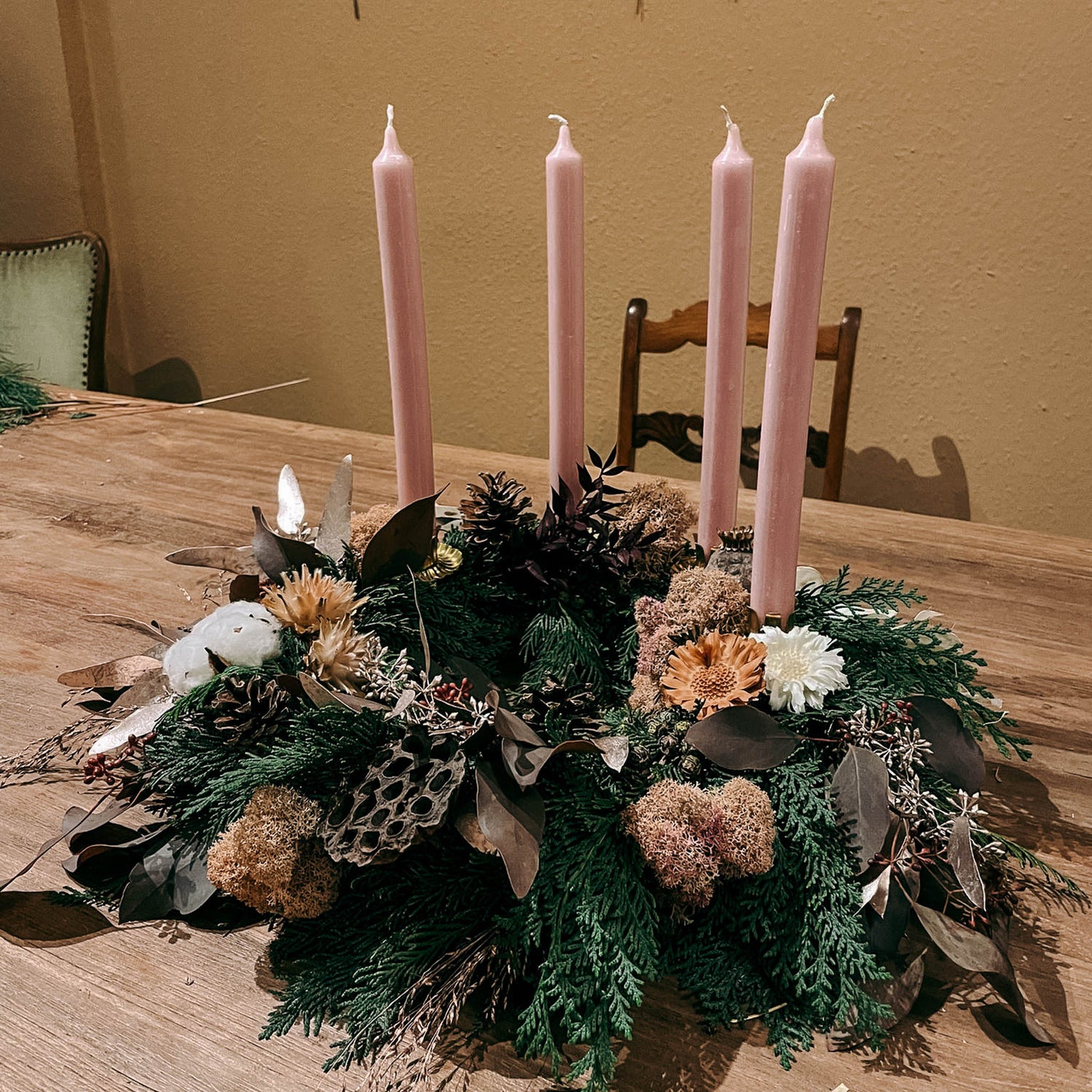 Weihnachts-Adventskranz oder Türkranz - Teamevent