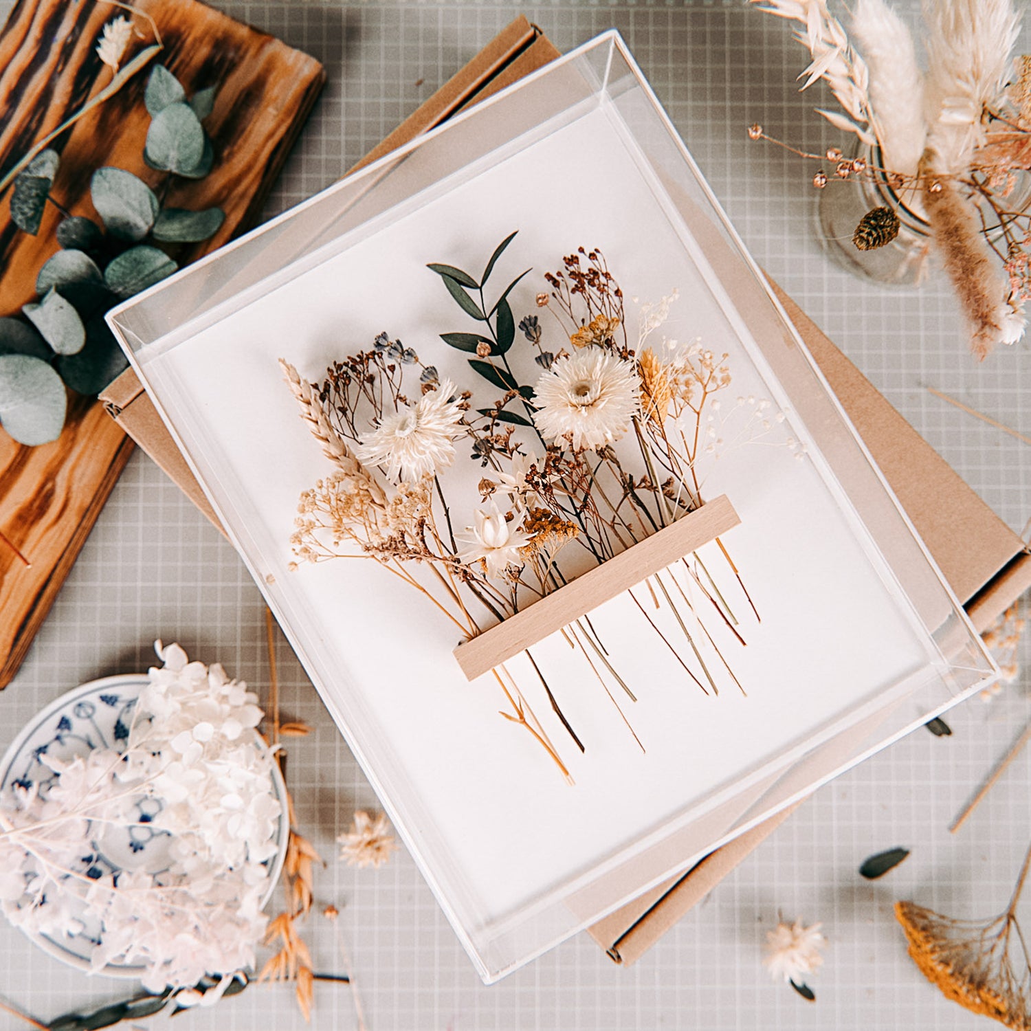Trockenblumen Kunstwerk Workshop