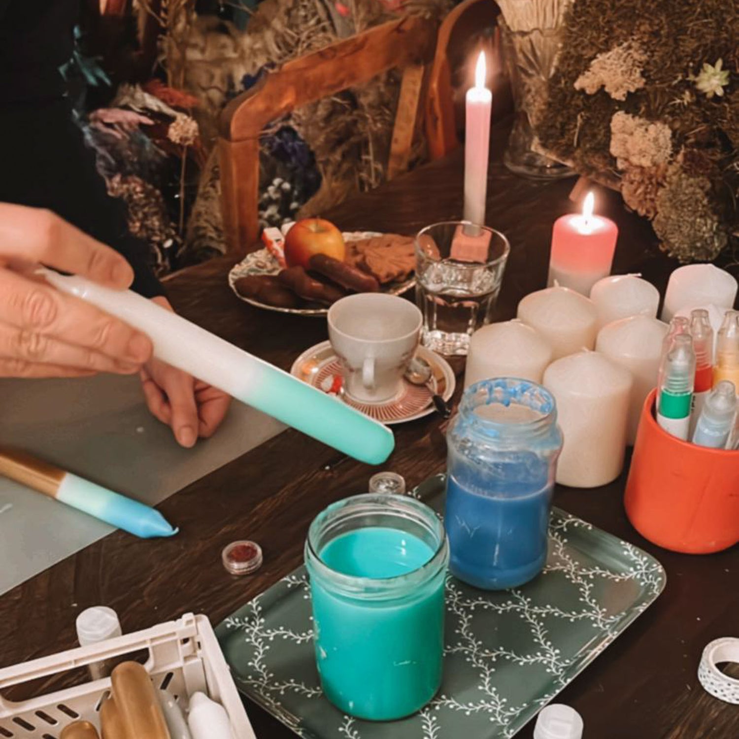 DIP DYE AdventsKerzen - Teamevent