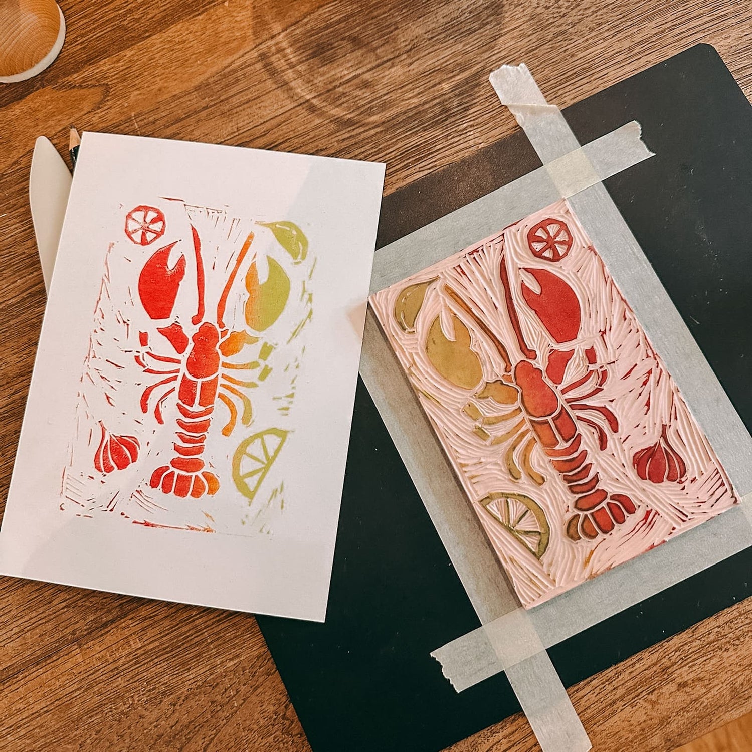 Linocut & linoprint