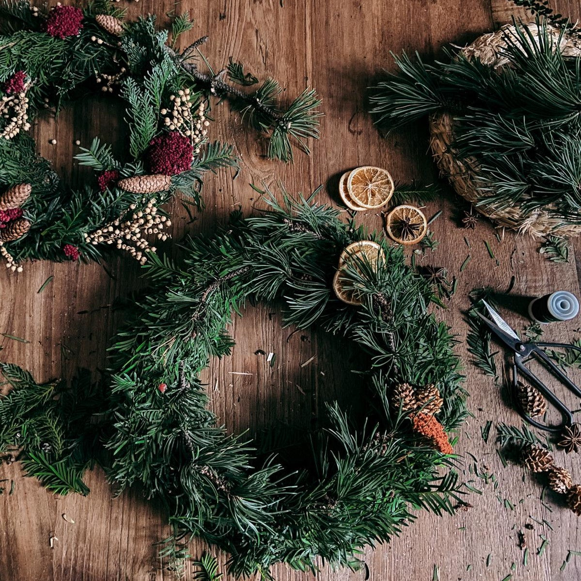 Weihnachts-Adventskranz oder Türkranz - Teamevent