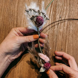 DIY-BOX Trockenblumen Ring "Rosawolke"